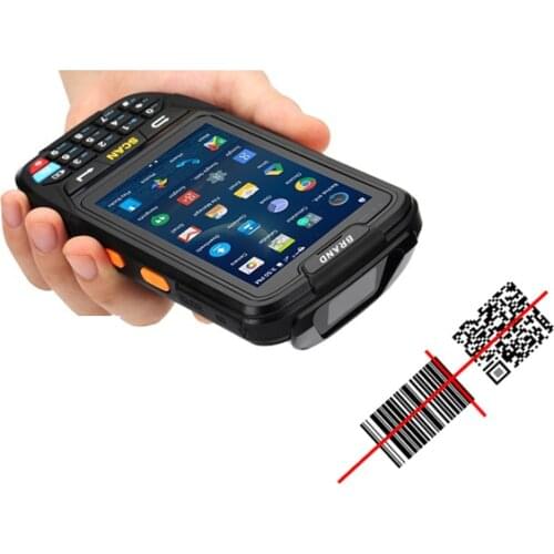 4.0 inch Touch Screen Android Barcode Scanner 1D 2D QR Laser Bar Code Scanner rfid uhf mobile reader wireless rugged tablet PDAs