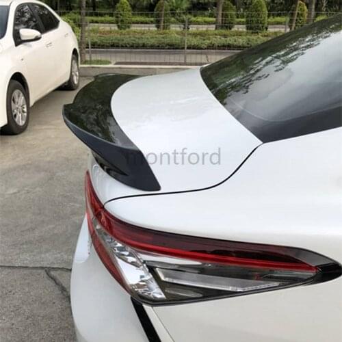 Car Styling ABS Plastic Material Unpainted Primer Color Rear Trunk Wing Spoiler Decoration Fit For Camry 2018 2019