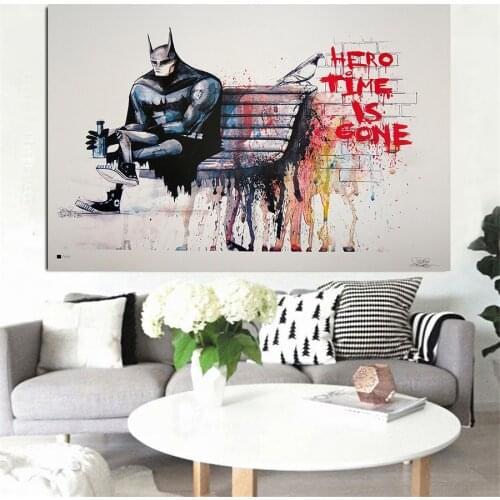 Marvel Superheroes Avengers Anime Poster Watercolor Retro Canvas Wall Art Hulk Iron Man Comics Painting Kids Room Decor Mural
