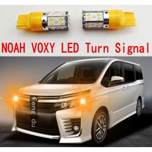 2pcs For NOAH VOXY 60 70 80 Series LED High Bright Indicator Car Turn Signal Before and after Signal Light Amber Yellow Bulb