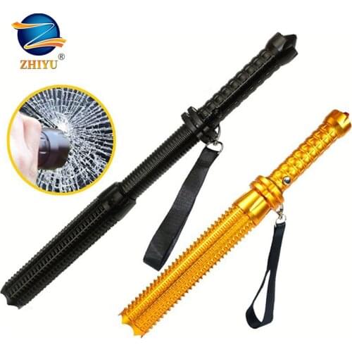 ZHIYU Hunting Patrol Police LED Flashlights 18650 Battery 3 Modes Zoom Torch Emergency Self Defense Lanterns Baseball Bat lamps