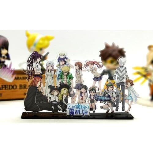 Love Thank You Toaru Majutsu no Index Toaru Kagaku no Railgun family acrylic stand figure model plate holder cake topper anime