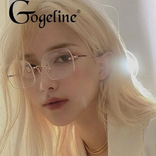 Vintage Sunglasses UV400 Gradient Red Yellow Metal Anti Blue Light Glasses Frame for Women Men Square Shades