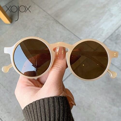 XojoX Vintage Womens Sunglasses Round Fashionable Mens Shades Eyewear 2021 New Decorative Sun Glasses