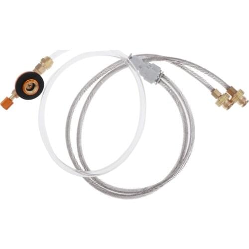 Y Splitter Two Hose 3 FT Low Pressure Propane Regulator Connection Kit for Gas