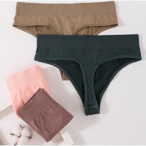 Women Panties High Waist Bodyshaper Panties Sexy Thong Female Underpant Fitness Underwear 7 Colors Seamless Intimate Briefs