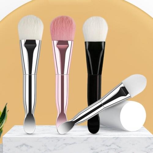Double-headed Facial Cream Scoop Cosmetic Brush Soft Makeup Brush Portable Makeup Skin Care Tool Cosmetics Tools