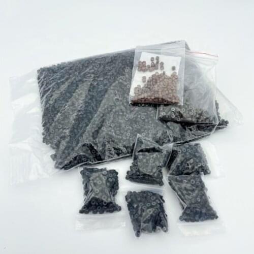 1kg/bag Wholesale Price Micro beads Siliconehair extensions Ring Beads Small 5*3*3mm beads for extensions hair beads 1kg/bag