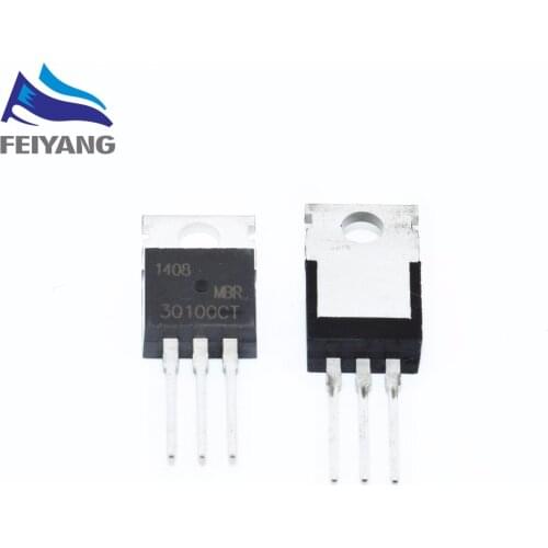 10PCS MBR30100 schottky diode, 30A / 100V, TO-220