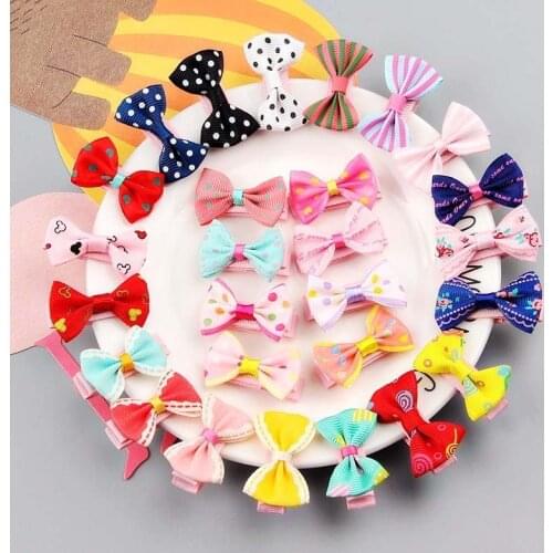 10PCS Mix Color Grosgrain Ribbon Bows Hairpin Baby Girls Hair Bows Hair Clip Handmade Bowknot Clip For Kids Hair Accessories