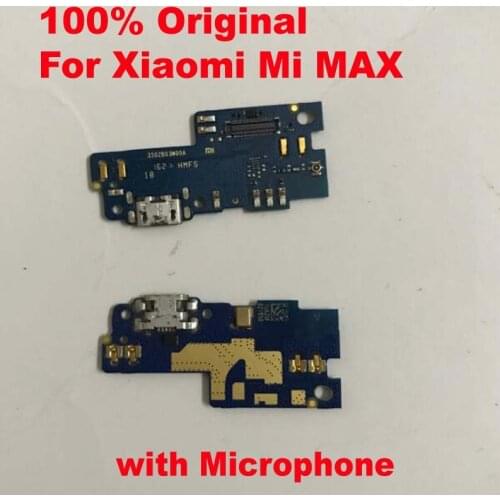 100% Original Charging Port PCB Board USB Charge Dock Connector with Microphone Flex Cable For Xiaomi Mi MAX max1