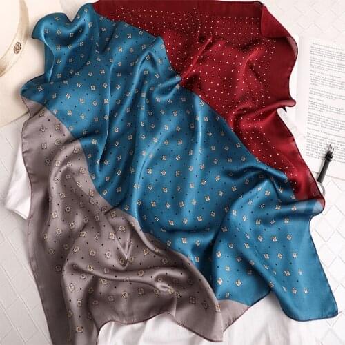 2020 Fashion beach Sunscreen New style headscarf Spring and summer womens quality printing silk scarves lady Square silk shawl