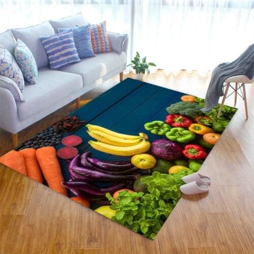 3D Vegetables Patterns Carpet Home Bedside Decor Children Mat on The Floor Kids Room Hallway Fluffy Rug for Bedroom