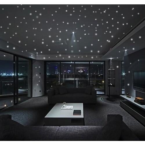 407Pcs Glow In The Dark Star Wall Stickers Round Dot Stars Shape Luminous Kids Room Decor Bedroom Wall Decal Home Decoration
