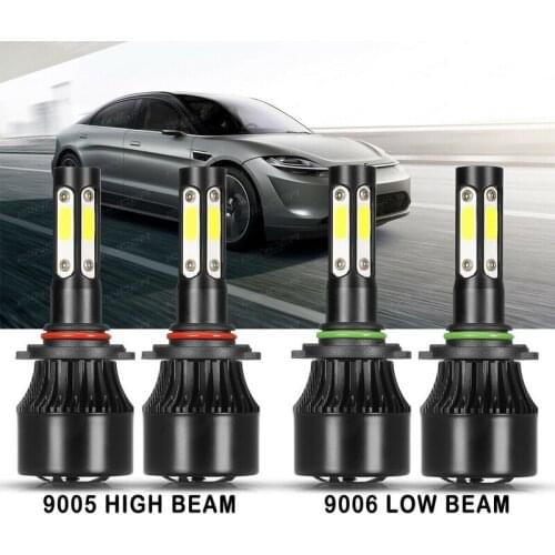9005 9006 12V Car LED Headlight Bulbs 4 Side LED 360 Luminous Auto Head White Lamp Light HB3 HB4