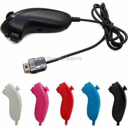 100pcs colours Nunchunk Controller Remote for Nintend Wii Nunchunk Remote Controller Nunchuck Video Game Pad Accessory