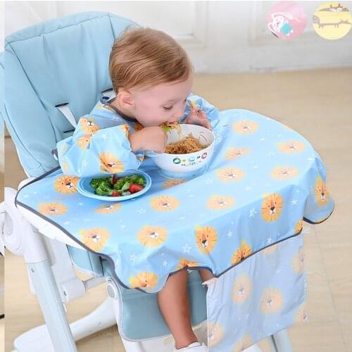 Baby Long Sleeve Bib Set Easy to Clean Easy To Dry Waterproof Lightweight Burp Clothes Soft Eat Toddler Baberos Bavoir Clothing