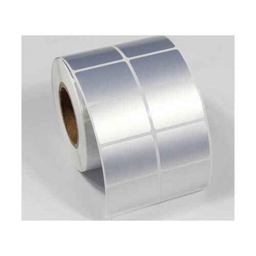 35*25*2000 Bank label bar code paper sticker Matt silver PET sticer scratch resistance and corrosion resistance