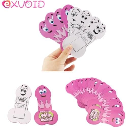 EXVOID Game Cards Sex Toys for Couples Flirting Funny Willy Says Favor Gifts Hen Night Accessories Bachelorette Party Supplies