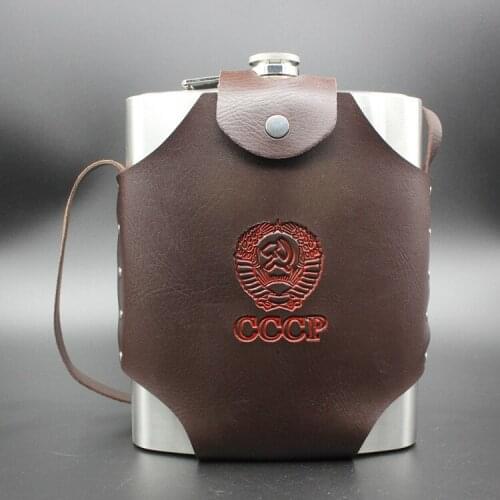 Large 108oz Hip Flask Stainless Steel Alcohol Hip Flask Whiskey Flask Leak Proof Whiskey Bottle Gifts with Thick PU Cover