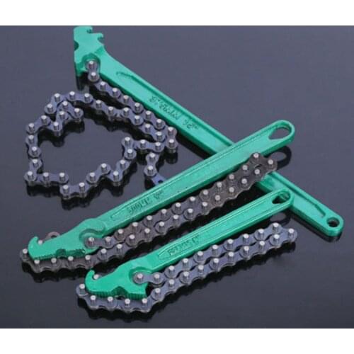 9 /12 /15Inch Car Engine Oil Filter Wrench High-carbon Steel Chain Type Pipe Pliers for Oil Fuel Filter Wrench Hand Removal Tool