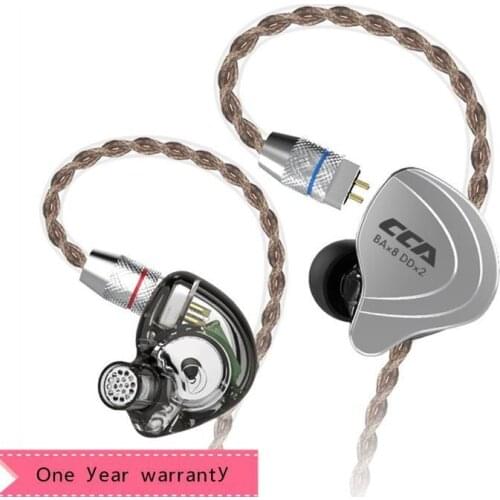 For cca C10 4ba+1dd Hybrid In Ear Earphones Hifi Dj Monito Running Sports Earphone 5 Drive Unit Headset Noise Cancelling Earbuds