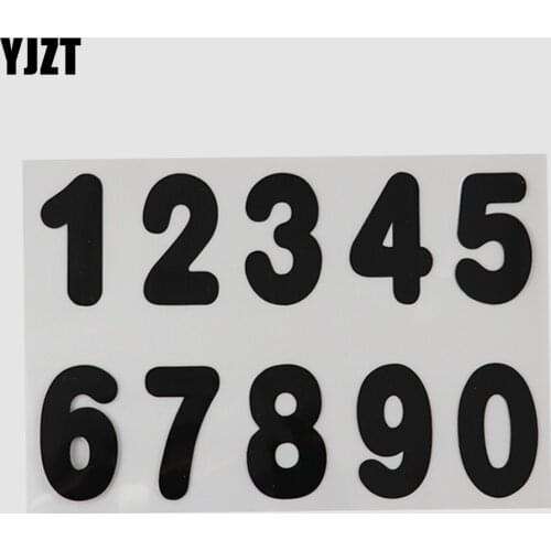 YJZT 19.2CM*12.7CM Individualization Vinyl Decal Car Sticker Black/Silver Number 13D-0391