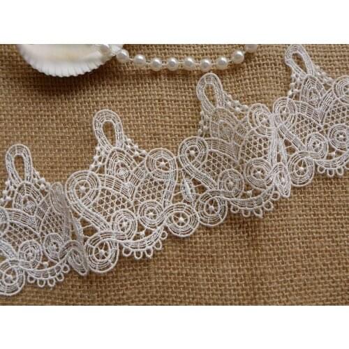 Exquisite Venise Lace Trim, Bridal White Lace, Crown Lace, Wedding Lace Applique, Altered Costumes