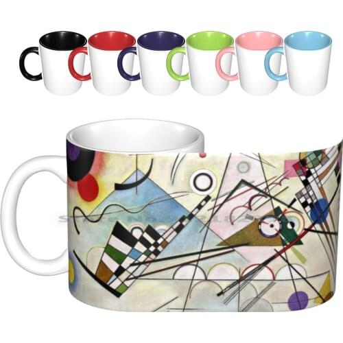 Kandinsky-Composition 8 , Abstract Artwork Ceramic Mugs Coffee Cups Milk Tea Mug Abstract Art Composition 8 Wassily Kandinsky