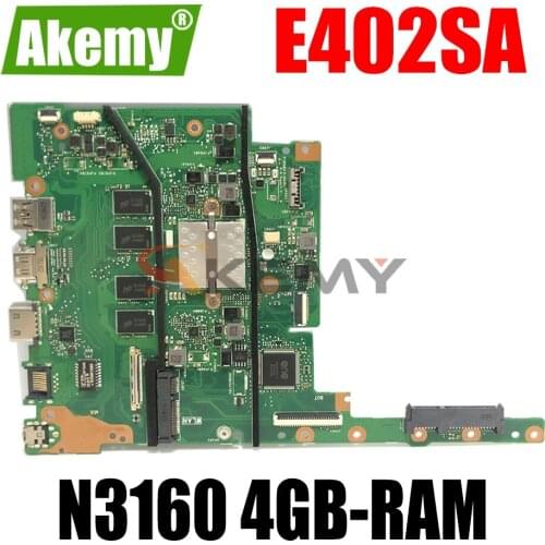 AKEMY E402SA Laptop Motherboard For ASUS E502SA E502S (15 inch) Original mainboard 4GB-RAM N3160-CPU