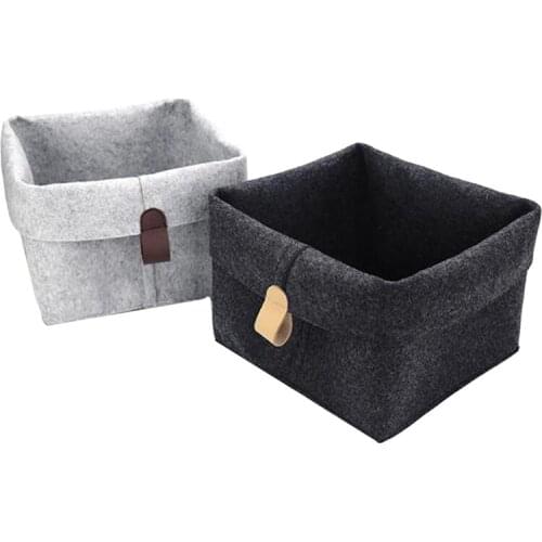 Multifunction Container Decor 26.5*23cm Home Office Storage Key Accessory Basket Small Plant Pot Holder Cute Felt Bag Table