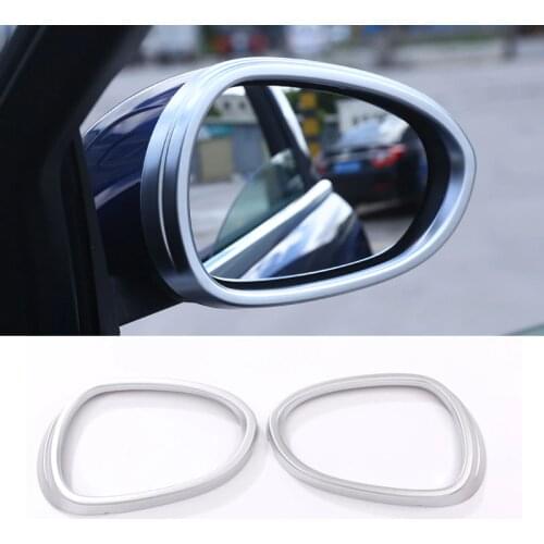 New!! For Alfa Romeo Giulia 2017 ABS Matte Chrome Side Rearview Mirror Frame Cover Trim Set of 2pcs Car Accessories