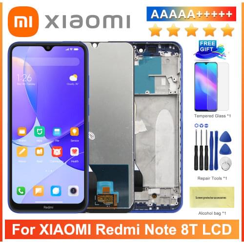 Original 6.3'' For Xiaomi Redmi Note 8T LCD Display Touch Screen Replacement LCD Touch Screen Digitizer with Frame Note8T