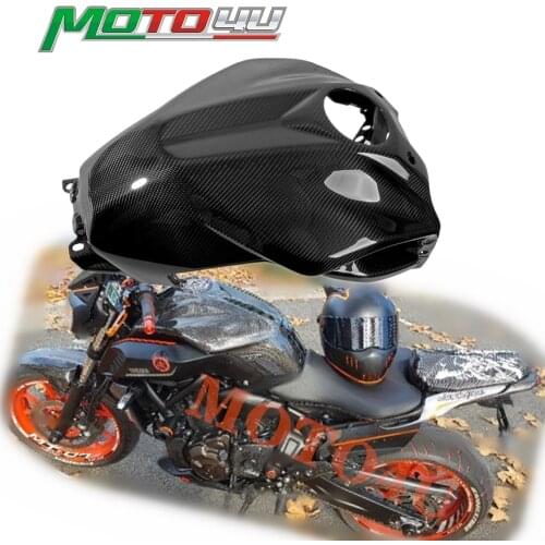 Real Carbon Fiber Full Tank Cover (One piece version) Gloss 100% Twill Weave For Yamaha MT07 MT-07 MT 07 2018 2019 2020