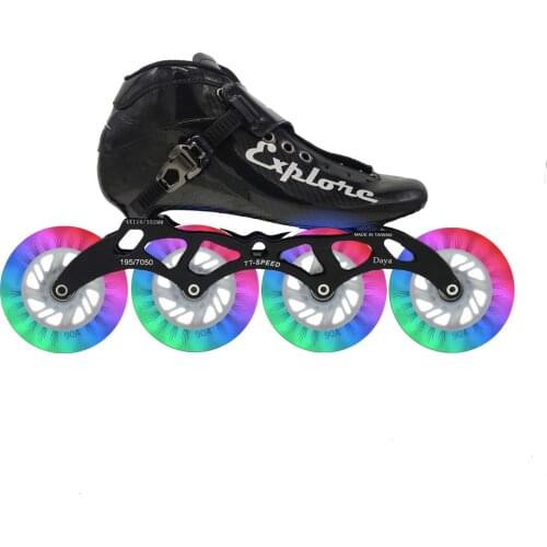 4 Wheels Inline Speed Skates Shoes for 4X110mm 4X100mm 4X90mm Racing Competition Roller 85A PU Wheel Carbon Fiber EUR 28 to 45