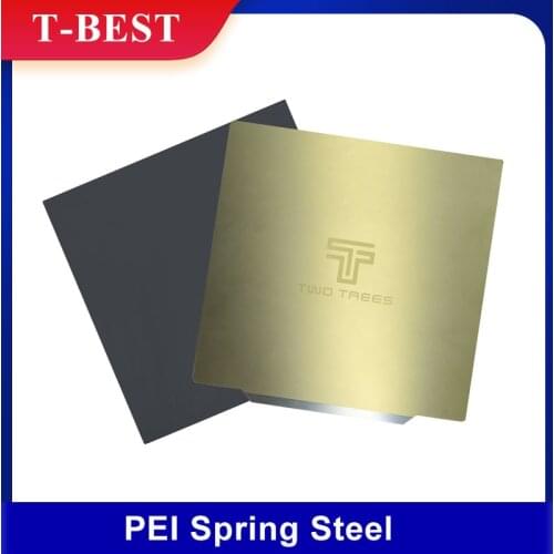 Removal Spring Steel PEI Sheet Print Bed + Sticker with Adhesive Backing for Creality CR-10 CR-10S Anet A8 Plus 3D Printer
