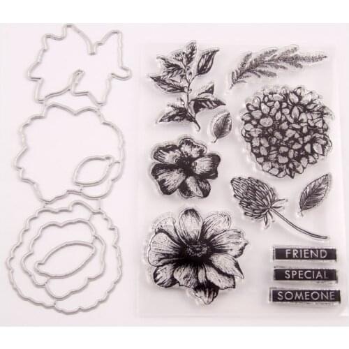 Silicone Clear Stamps for Scrapbooking Flowers Decoration Embossing Folder Craft Rubber Stamp Tools New