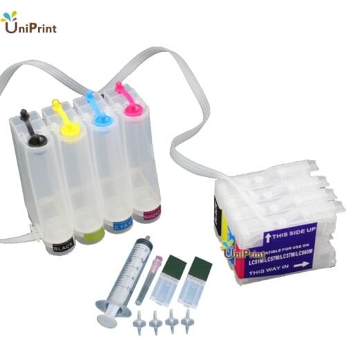 CISSPLAZA Continuous Ink Supply System CISS for Brother LC960 LC37 LC1000 DCP-130C/135C/150c/153C/157C/330C/540CN/750CW