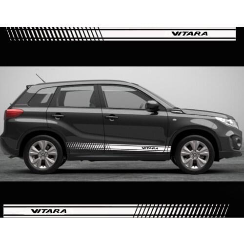 2Pcs Stylish car door side sticker vinyl car body decal racing stripe sticker for Suzuki Vitara Car accessories