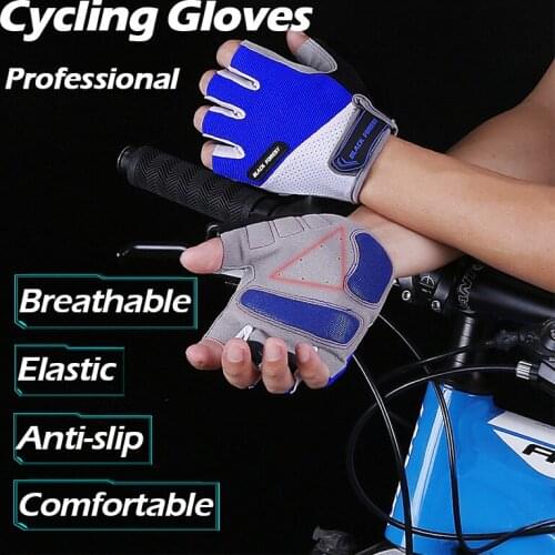 Half Finger Cycling Gloves with Gel Anti-slip Breathable Bike Bicycle Mtb Gloves Man Woman Anti-shock Anti-odor