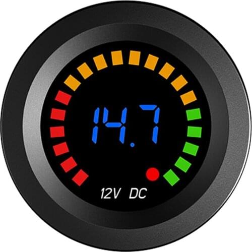 Waterproof Voltmeter Voltage meter Universal Van 6~24V Accessory Black