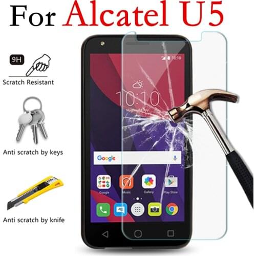Tempered Glass 9H Protective Film Screen Protector phone for Alcatel U5 3G 4G HD 4047X 4047D 5044Y 5044D 5044T 5044I 5047D