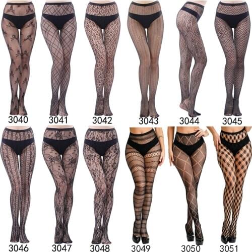 Women Black Sexy Multi style Tights Plus Size Female Mesh Pantyhose Ladies Fishnet Nylons Stockings S30 series 4