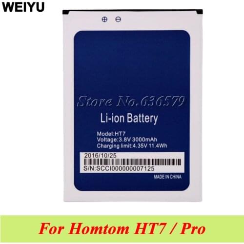 10PCS/LOT For Homtom HT7 Battery for Homtom HT7 PRO Batterie Bateria Accumulator AKKU 3000mAh