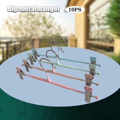 10pcs Thickening Nanos Impregnation Slip-resistant Hanger Stainless Steel Hanging Wet Dry Dual-use TN88