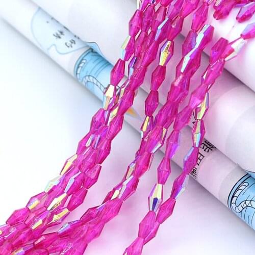 100 pieces exquisite 4x8mm Austrian Long Bicone crystal beads for Jewelry marking DIY necklace&Bracelet