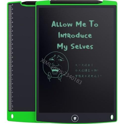 12 Inch LCD Writing Tablet Green Whiteboard Toy Teaching Blackboard for Children Drawing Playing Handwriting Only 4 In Stock