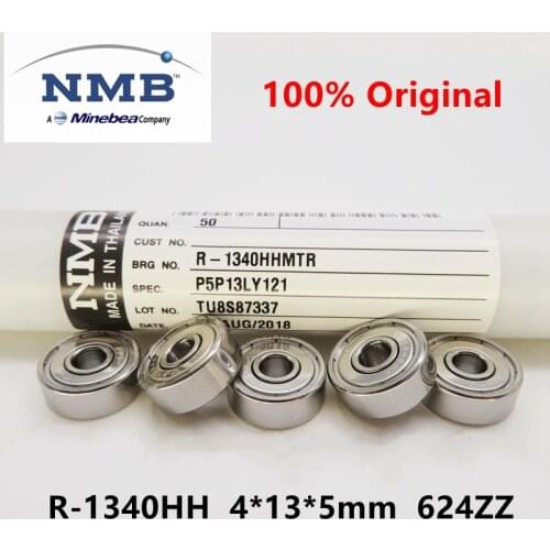 20pcs/100pcs original NMB Minebea R-1340HH 4*13*5 mm 624ZZ high speed miniature ball bearing 4mmx13mmx5mm Wire cut bearings
