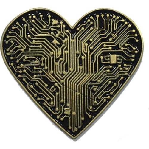 3D Antique Bronze Love Badge Personality Fashion Metal Badge