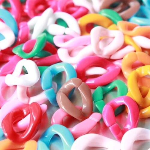 80pcs Mixed Acrylic Curb Chain Links,Plastic Curb Chain Links, Open Link per Size 23mmx16mm